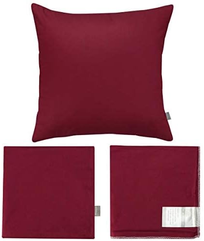 4-Pack 100% Cotton Comfortable Solid Decorative Throw Pillow Case Square - Image 7