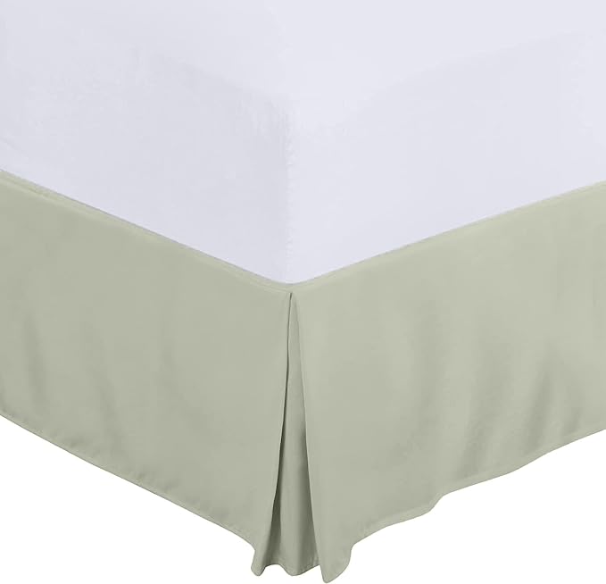 Queen Size Bed Skirt 600 TC Egyptian Cotton 21 Inch Drop Easy Fit - Image 2