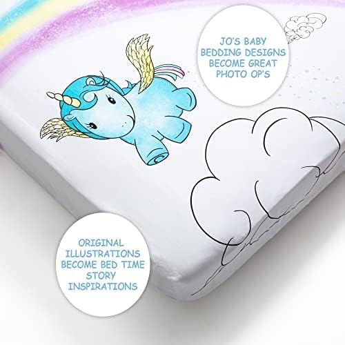 JumpOff Jo - Fitted Crib Sheet, Super Soft Breathable 100% Cotton Baby Crib - Image 3