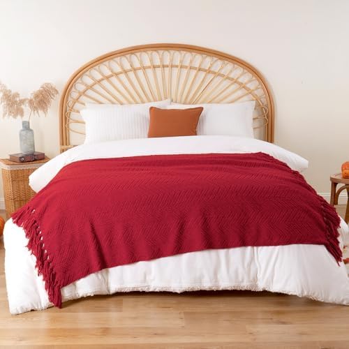 BATTILO HOME Christmas Decor Red Throw Blanket - Image 4