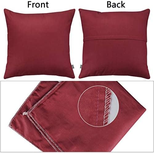 4-Pack 100% Cotton Comfortable Solid Decorative Throw Pillow Case Square - Image 6