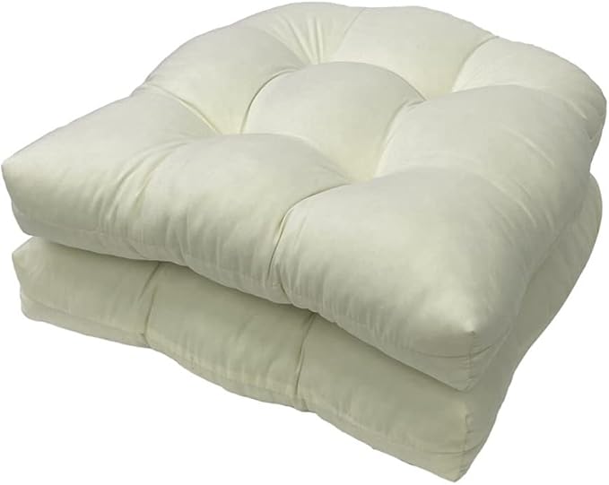Srutirbo Pack of 2 Outdoor Indoor Tufted Seat Cushions, 18.9" x 18.9" U-Shape by Srutirbo