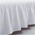 MEADOW PARK Washed French Linen Bed Skirt, Dust Ruffle, Cal King Size 72" W x by meadowpark