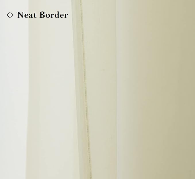 PI Sheer Short Curtains Panels Grommet Top, Hazy Sheer Draperies - Image 4