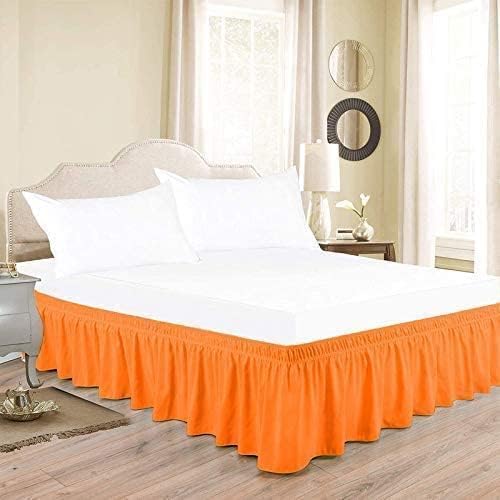 Orange Wrap Around Bed Skirts - Image 2