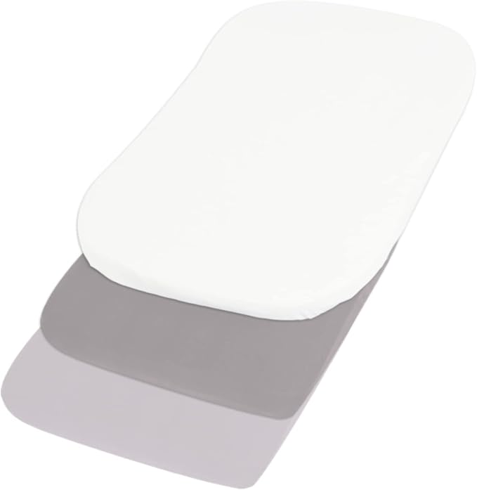 Belsden Pack of 3 Fitted Bassinet Sheet Set, Flexible Fit Various Bassinet by Belsden