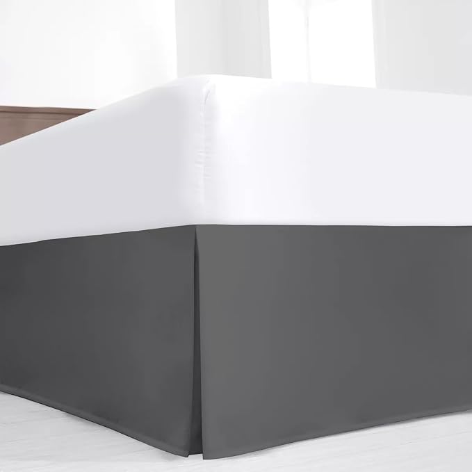 SKY BEDDINGS Luxury Pleated Twin Bed Skirt by SKYBEDDINGS