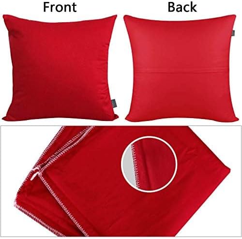 Thmyo 4-Pack 100% Cotton Comfortable Solid Decorative Throw Pillow Cases Square - Image 6