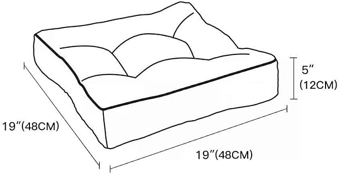 ARTPLAN Outdoor Seat Cushion, Square Thick Tufted Pure Chair Cushion - Image 7
