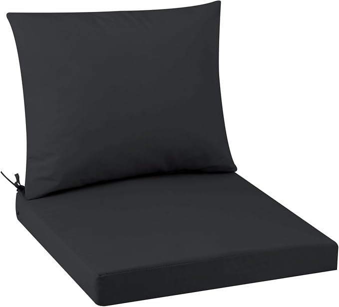 Outdoor Seat Cushion Set 22 x 22 In, Water-Resistant & Fade-Resistan, Patio by Unknown