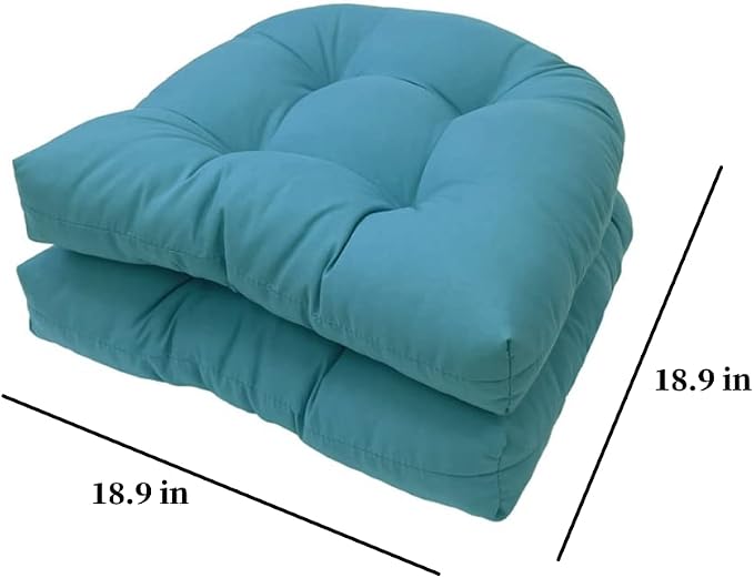 Srutirbo Pack of 2 Outdoor Indoor Tufted Seat Cushions, 18.9" x 18.9" U-Shape - Image 2