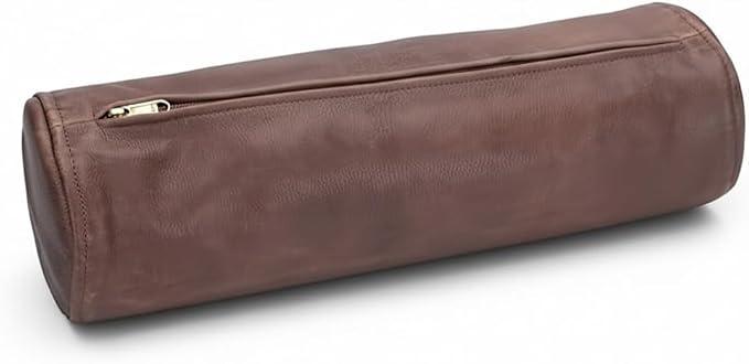 Leather Cylindrical Cushion Cover – 100% Lambskin Round Bolster Pillow Cover | - Image 3