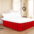 Red Wrap Around Bed Skirts by Unknown