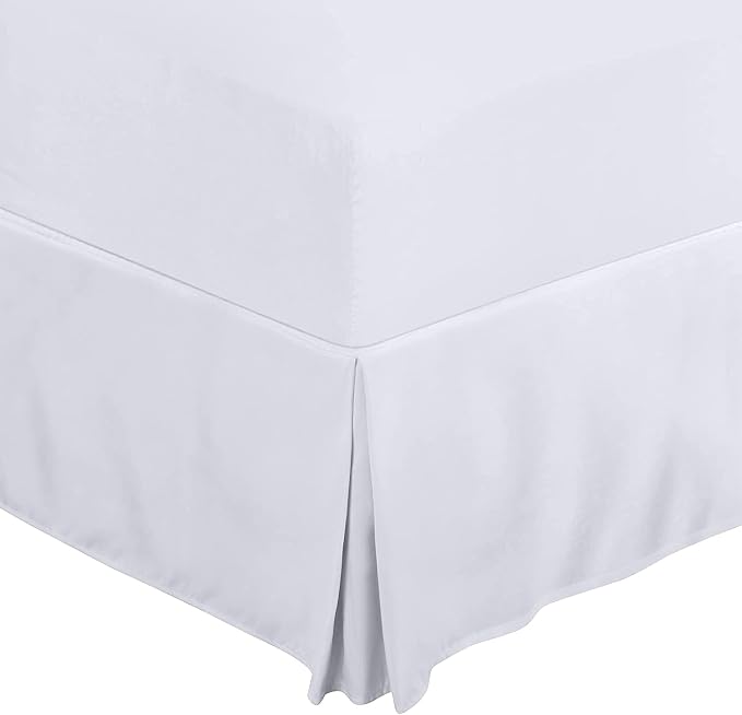 Queen Size Bed Skirt 600 TC Egyptian Cotton 16 Inch Drop Easy Fit - Image 2