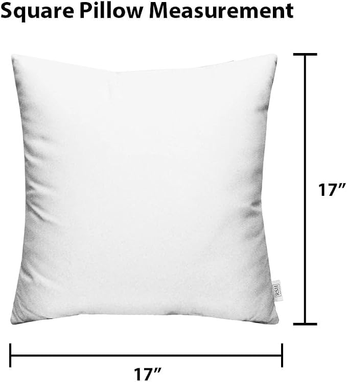 RSH DECOR: Square Throw Pillows Set of 2 | 17” x 17” | All-Weather Spun Fabric - Image 3