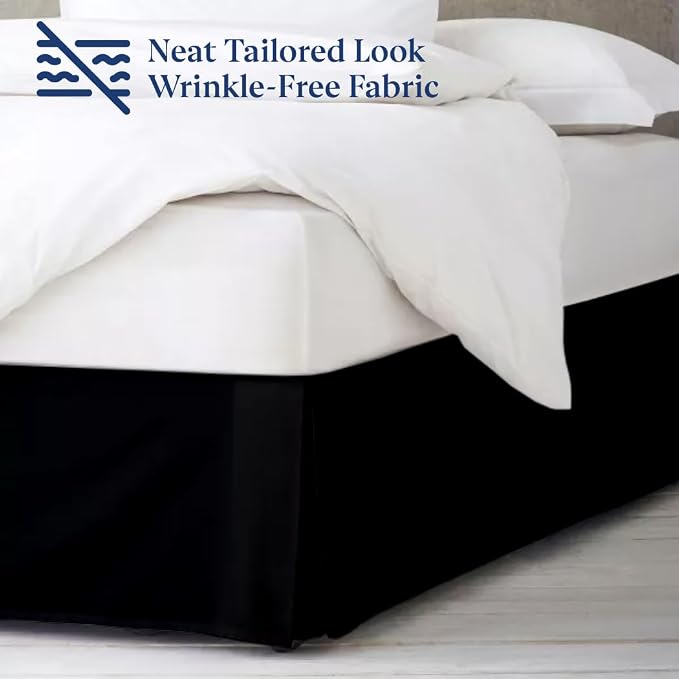 SKY BEDDINGS Luxury Pleated Queen Bed Skirt - Image 4