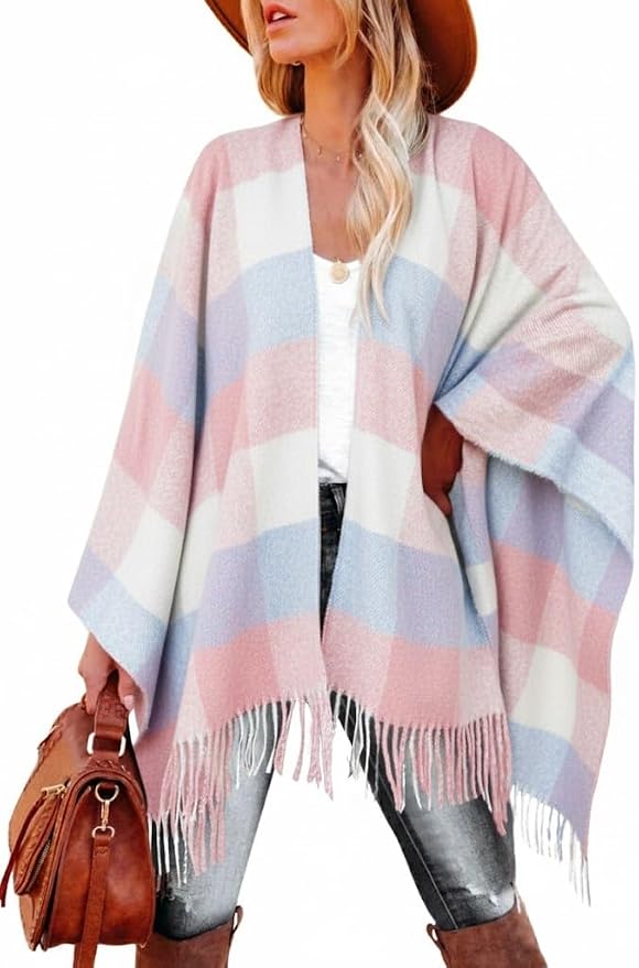 Breezy Lane Women's Shawl Wraps Warm Poncho Ruana Wrap Cardigan by BreezyLane
