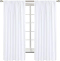 BGment Pure White Curtains 63 Inches Long by BGment