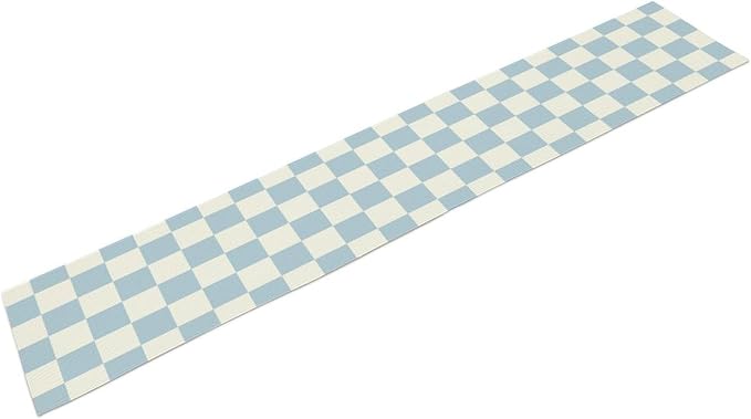 Checkered Table Runner, Retro 70s Blue Buffalo Check Table Runners - Image 8