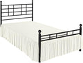 Ruffle Bed Skirt with Split Corners, Microfiber Dust Ruffled by Non-StickyCotton