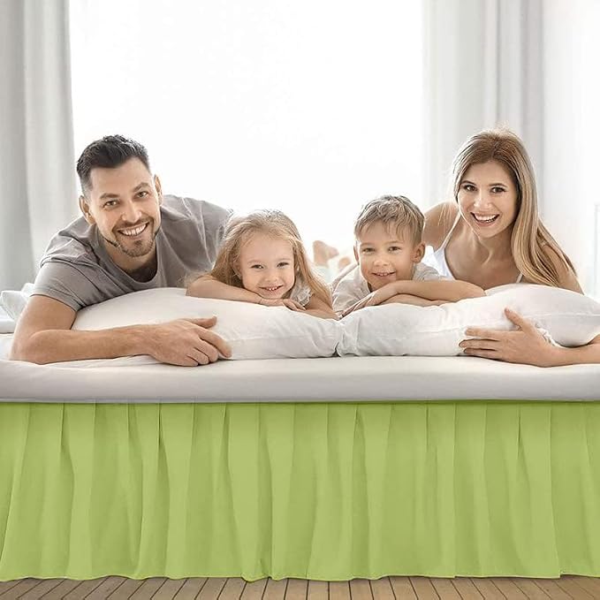 Ruffle Bed Skirt with Split Corners, Microfiber Dust Ruffled - Image 6