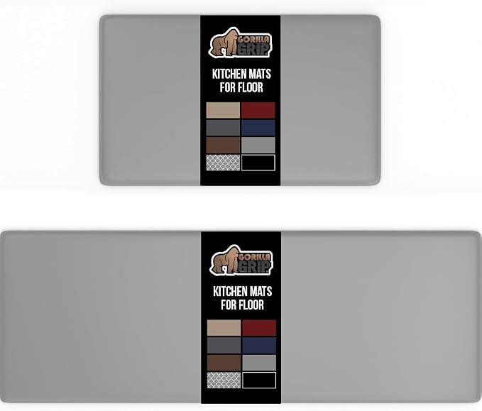 GORILLA GRIP 2 Pack Comfortable Cushioned Kitchen Mats by GorillaGrip