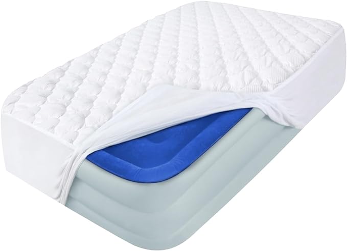 Twin Air Mattress Pad Sheets Cover, Air Mattress Topper Protector Plush Quilted by Moonsea