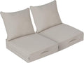 Outdoor Olefin Water-Resistant Deep Seat Cushion Set, Thickened Sofa Chair Pad by Aofeite