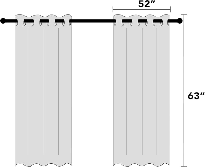 PrinceDeco 100% Blackout Curtains 63 Inch Length - Image 9