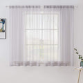 MIULEE 2 Panels Solid Color Sheer Window Curtains Elegant Window Voile by MIULEE