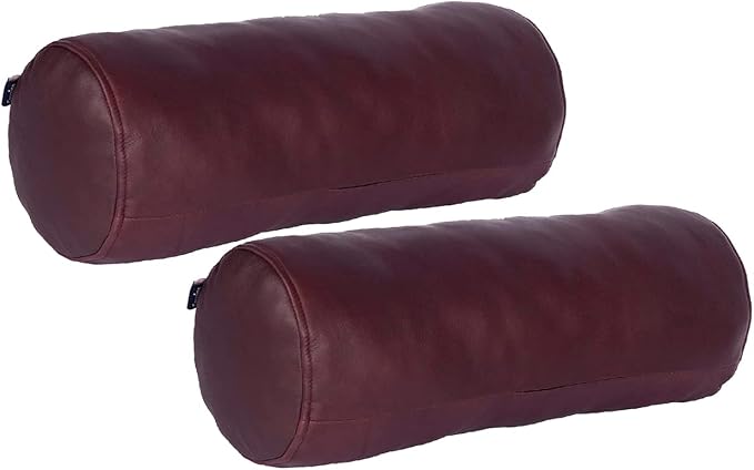 Neck Roll Pillow Cushion Cover, 24x5 Inch Full Moon Round Bolster Pillow Case by Ganloz