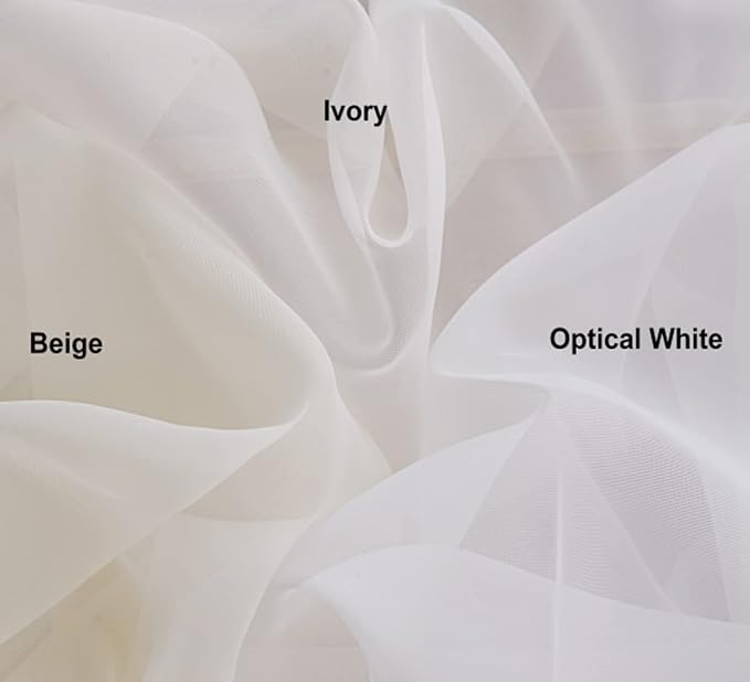 PI Ivory Sheer Tier Curtains 30 Inches Length - Image 6