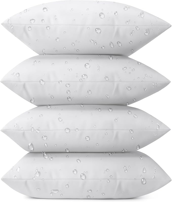 Phantoscope Pack of 4 Premium Outdoor Pillow Inserts, Dual Usage Waterproof by Phantoscope