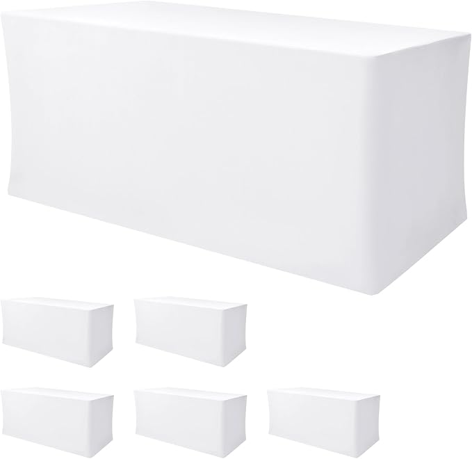 Nasitos White Fitted Table Covers by Nasitoshomedecor