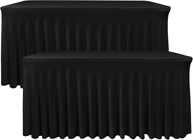 Nasitos Black Rectangle Tablecloths, 2 Pack by Nasitoshomedecor
