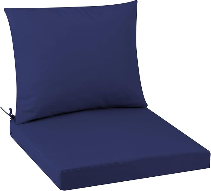 Outdoor Seat Cushion Set 19 x 19 In, Water-Resistant & Fade-Resistan, Patio by Unknown