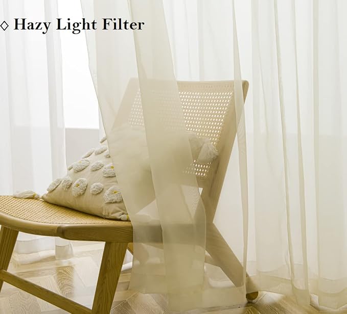 PI Sheer Short Curtains Lightweight - Image 2