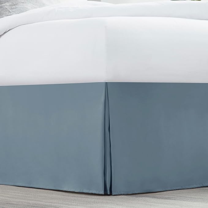Nestl Stone Blue Full XL Bed Skirt - Image 2