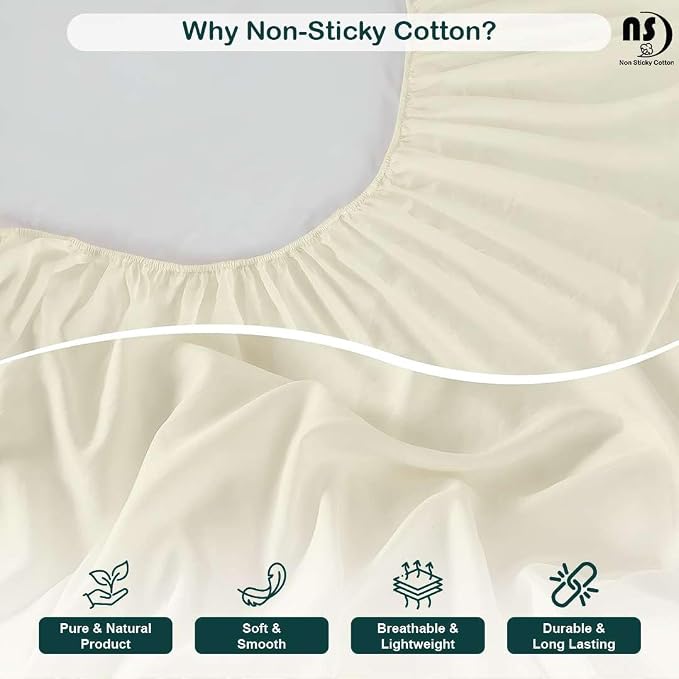 NON Sticky cotton Full Size Sleeper Sofa Sheets, 4 Piece Egyptian Cotton Bed - Image 4