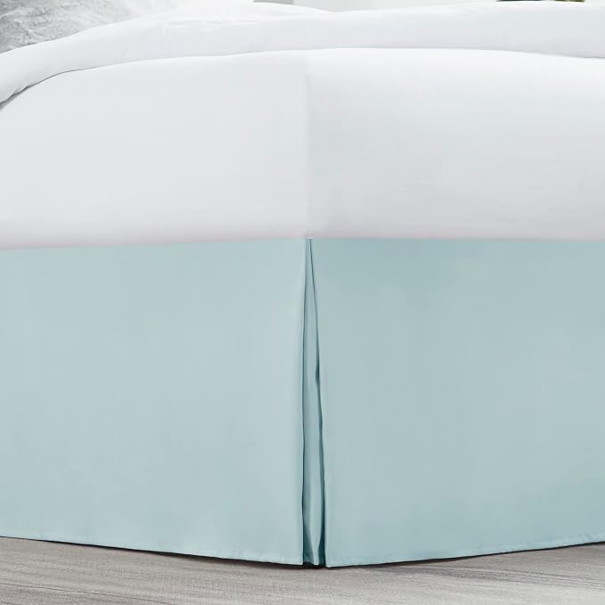 Nestl Light Baby Blue Bed Skirt Cal King Size - Image 2