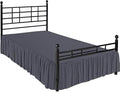 Ruffle Bed Skirt with Split Corners, Microfiber Dust Ruffled by Non-StickyCotton