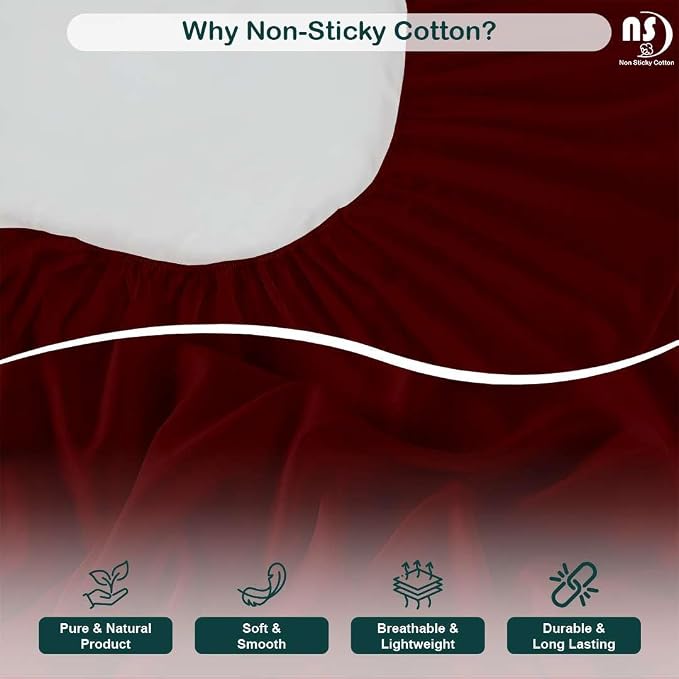 NON Sticky cotton Queen Size Sleeper Sofa Sheets, 4 Piece Egyptian Cotton Bed - Image 4