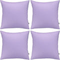 4-Pack 100% Cotton Comfortable Solid Decorative Throw Pillow Case, Thmyo Square by Thmyo