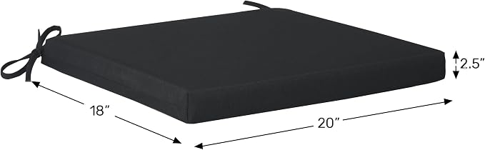 WestinTrends Solace Outdoor Patio Kitchen Dining Chair Square Seat Cushions Set - Image 3