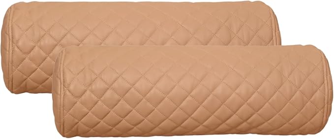 Neck Roll Pillow Cushion Cover, 14x5 Inch Full Moon Round Bolster Pillow Case by Ganloz