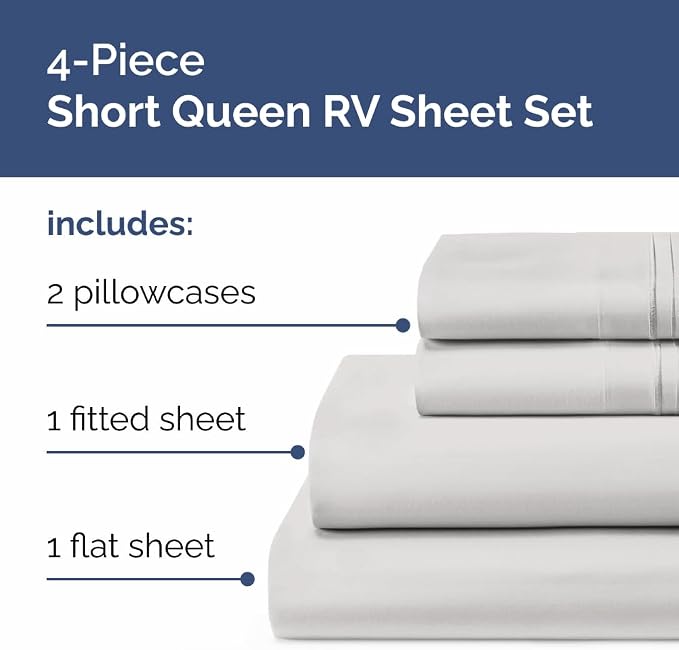 RV Short Queen Sheet Set 60 X 75 - Image 2