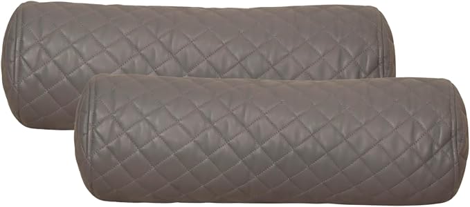 Neck Roll Pillow Cushion Cover, 18x7 Inch Full Moon Round Bolster Pillow Case by Ganloz