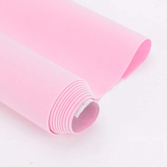Taogift Self Adhesive Pink Velvet Flock Jewelry Drawer Liner Furniture Sticker by TAOGIFT