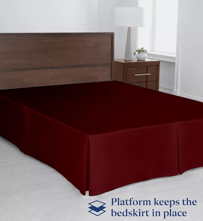 SKY BEDDINGS Luxury Pleated Queen Bed Skirt - Image 3