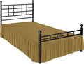 Ruffle Bed Skirt with Split Corners, Microfiber Dust Ruffled by Non-StickyCotton